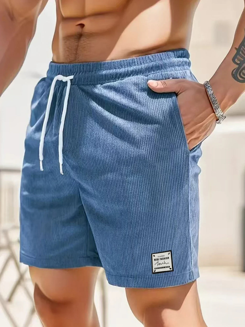 MAISON VALÉRIE | Short d'été en velours courru pour hommes