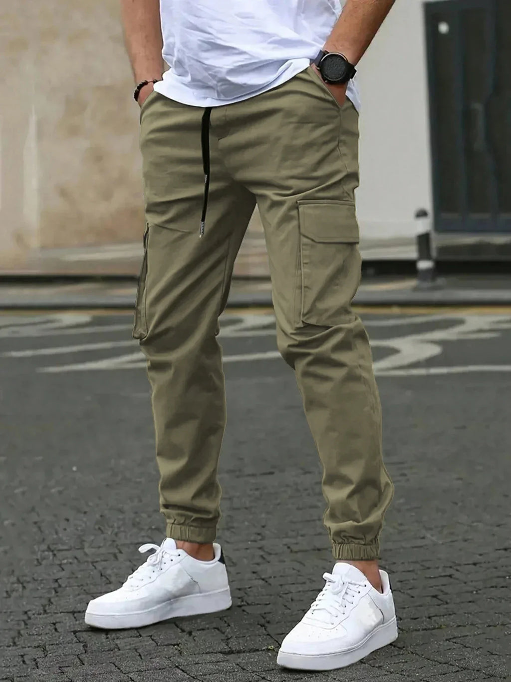 MAISON VALÉRIE | Pantalons cargo slim pour hommes