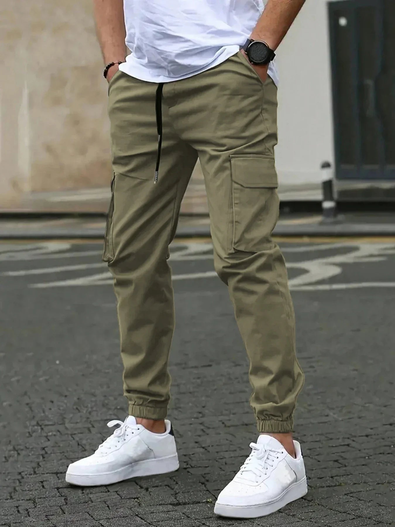 MAISON VALÉRIE | Pantalons cargo slim pour hommes