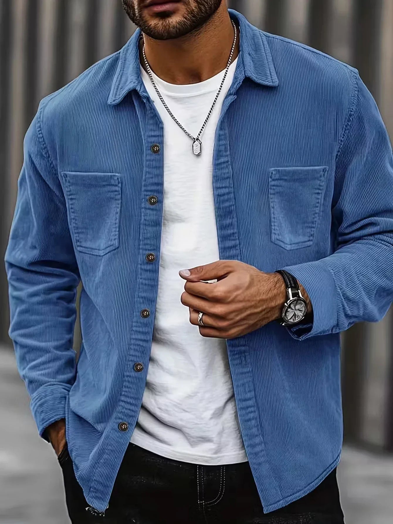 MAISON VALÉRIE | Surchemise en velours côtelé pour homme