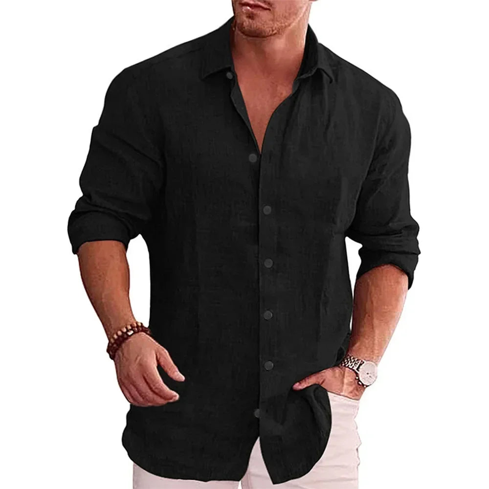 MAISON VALÉRIE | Chemise à manches longues moderne pour hommes