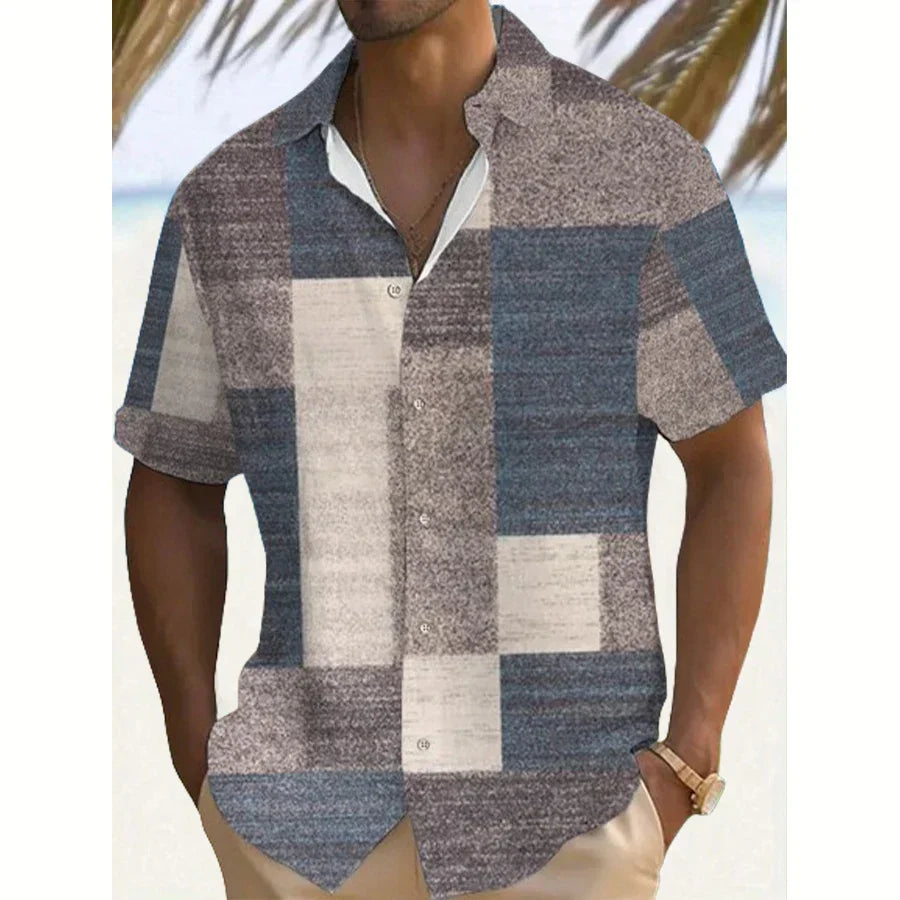MAISON VALÉRIE | Chemise patchwork d’été pour homme