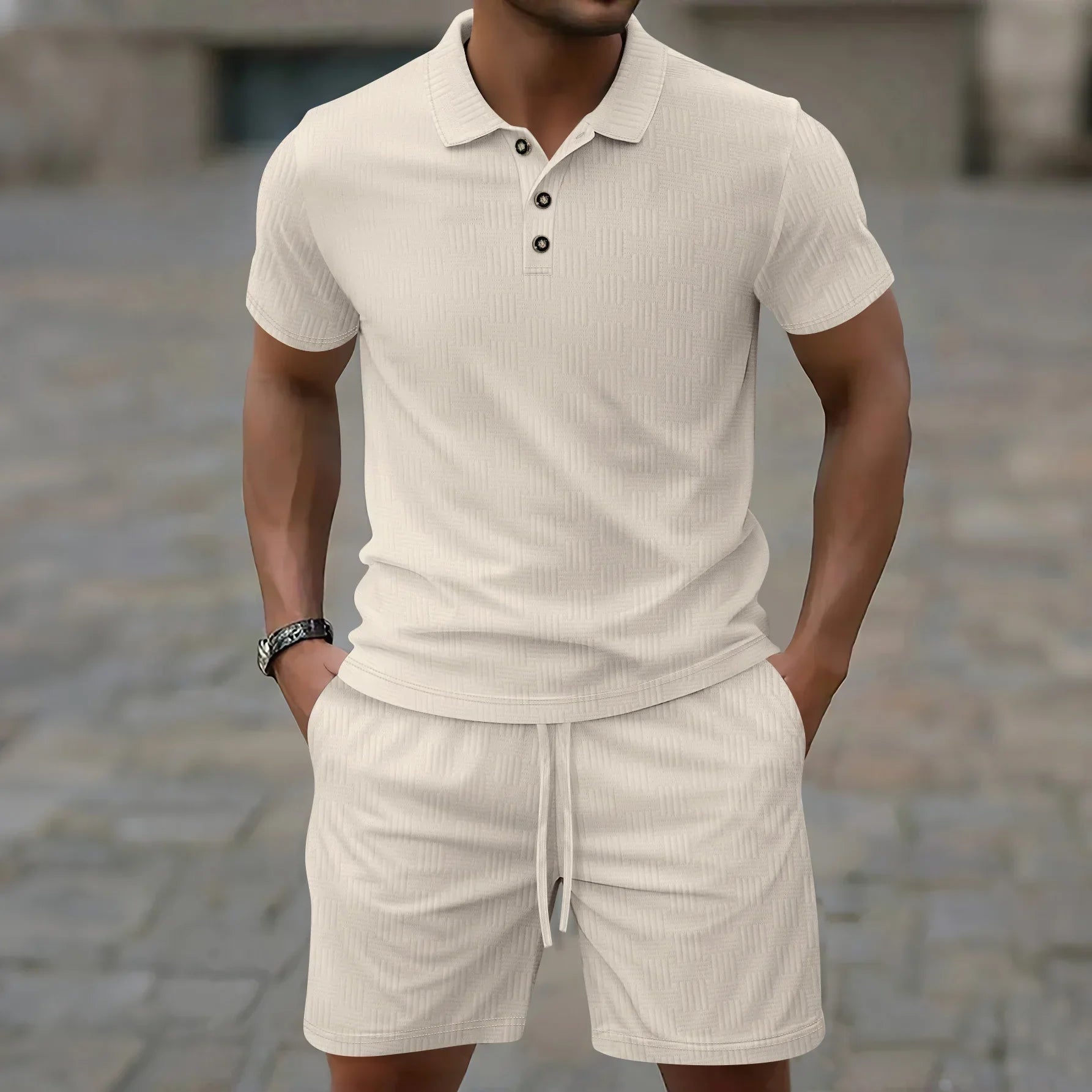 MAISON VALÉRIE | Ensemble polo d'été pour hommes