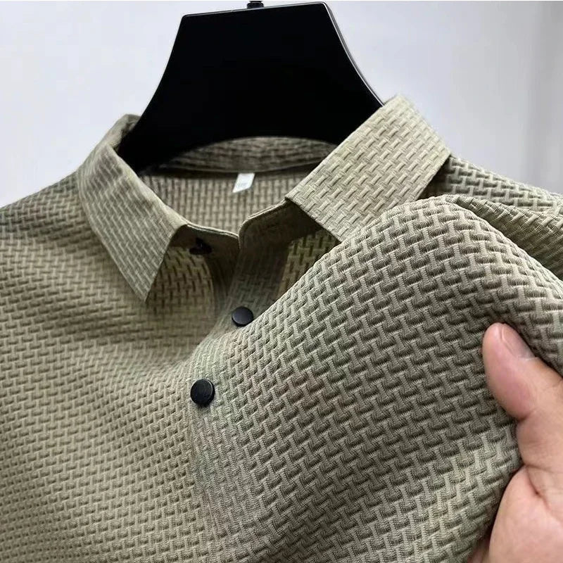 MAISON VALÉRIE | Polo tricoté à manches courtes pour hommes