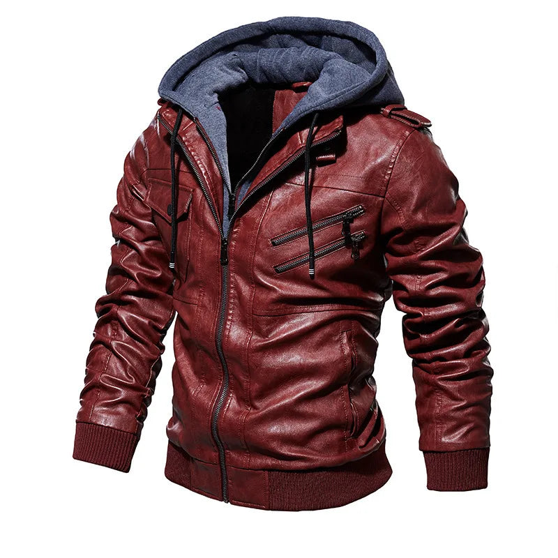 Veste de ville en cuir pour homme