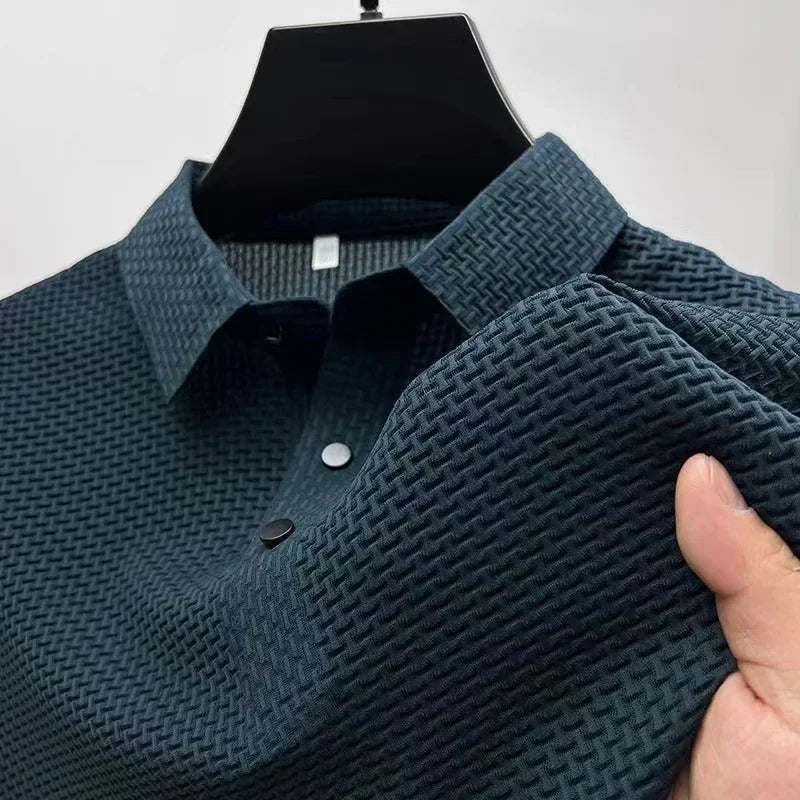 MAISON VALÉRIE | Polo tricoté à manches courtes pour hommes