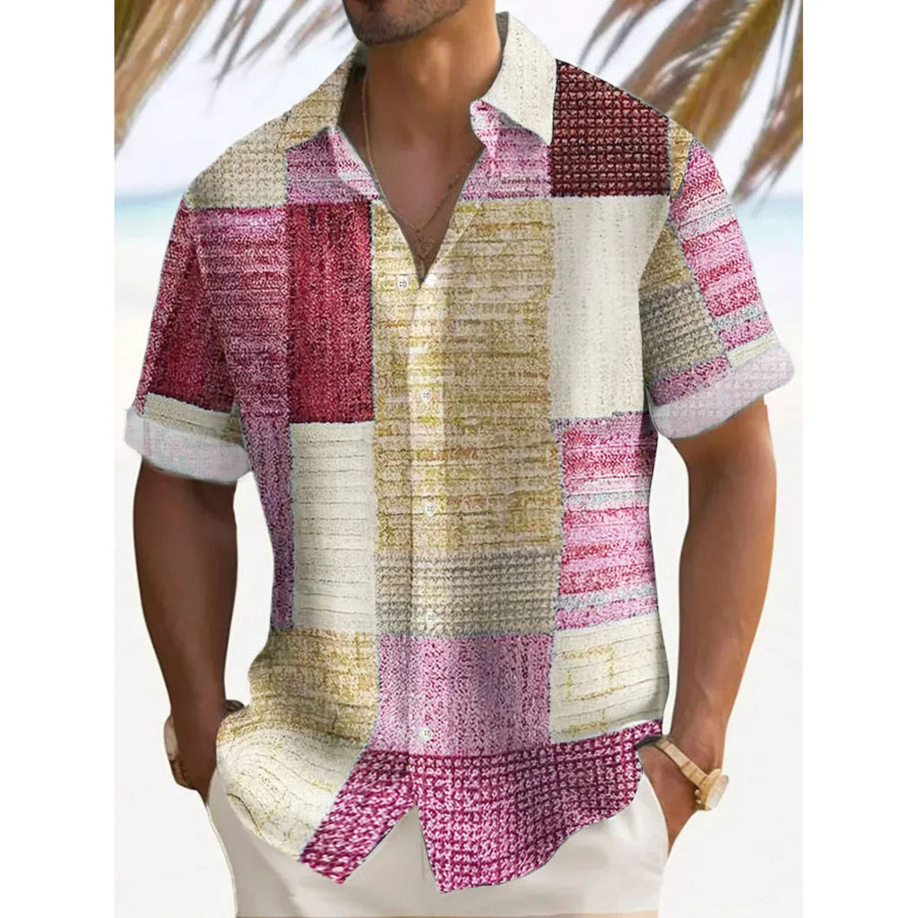 MAISON VALÉRIE | Chemise patchwork d’été pour homme