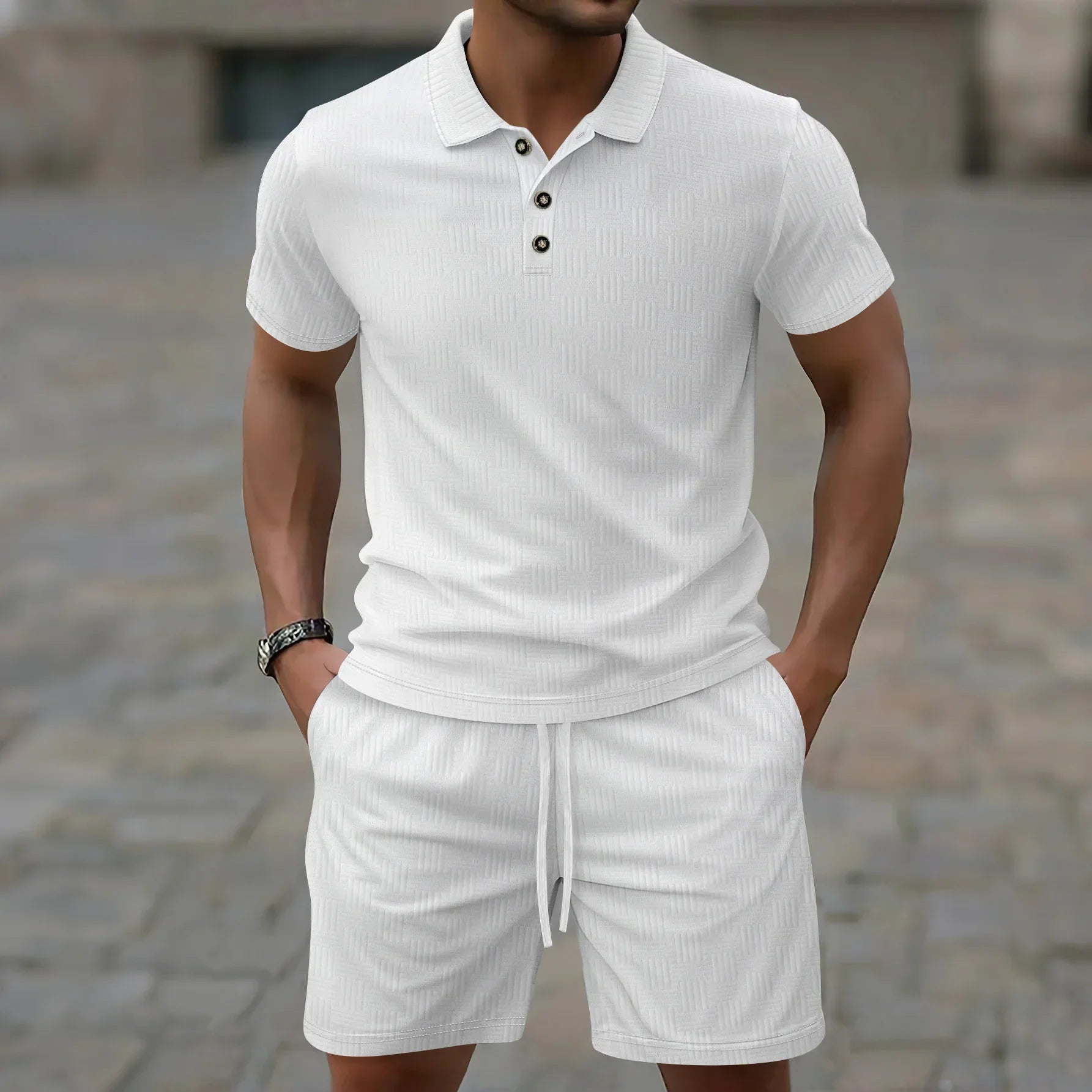 MAISON VALÉRIE | Ensemble polo d'été pour hommes