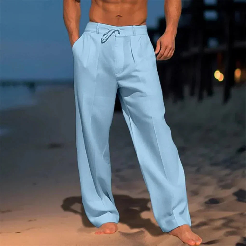MAISON VALÉRIE | Pantalons classiques en lin pour hommes
