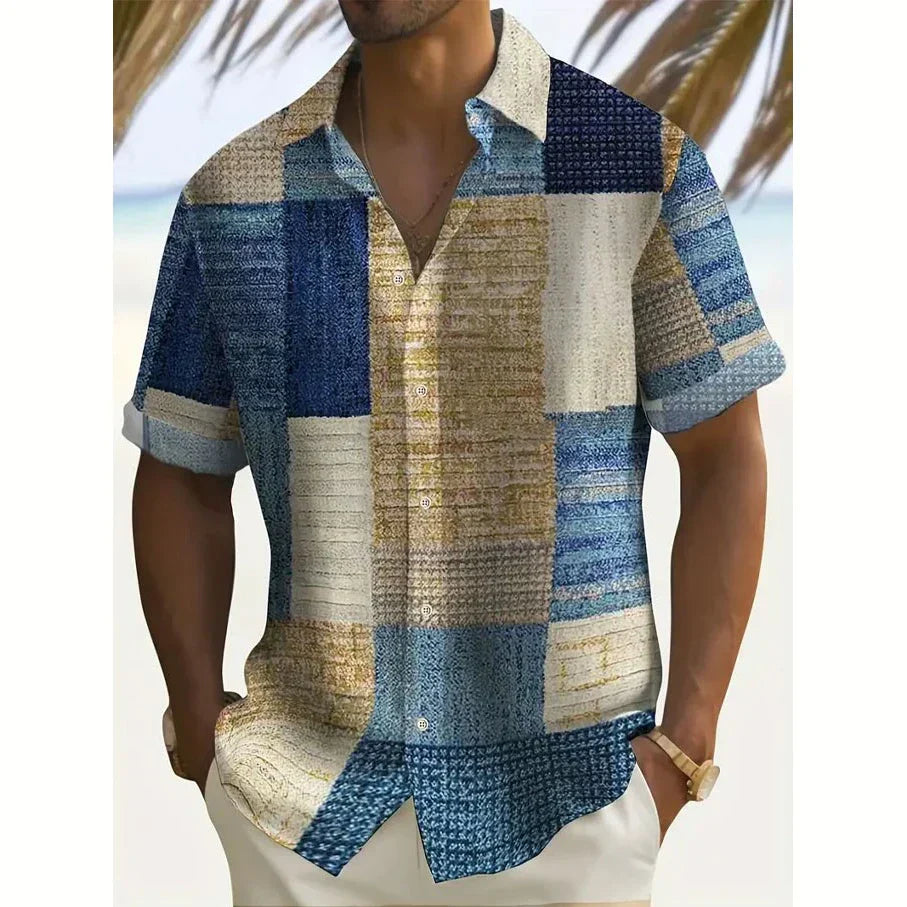 MAISON VALÉRIE | Chemise patchwork d’été pour homme