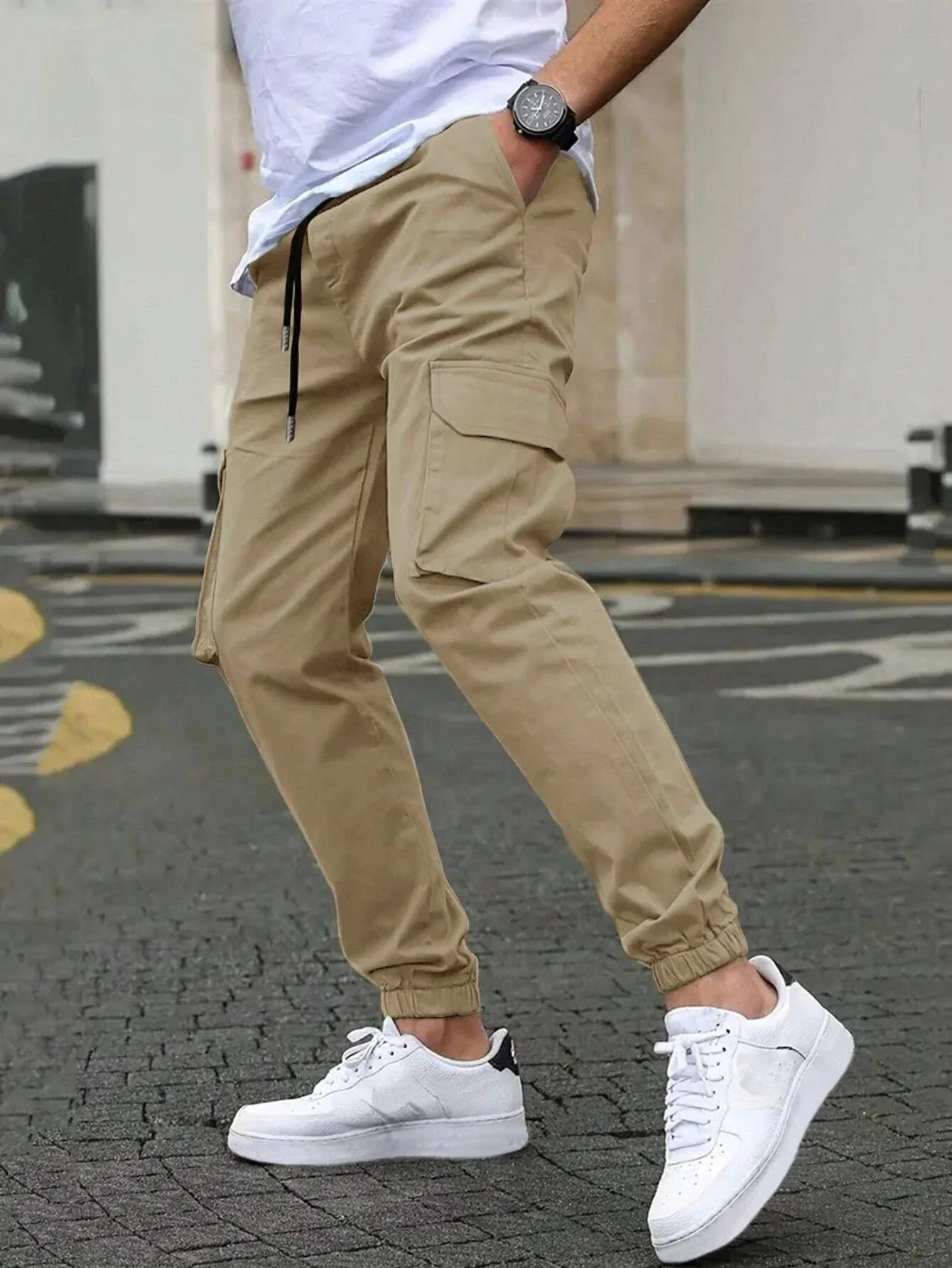 MAISON VALÉRIE | Pantalons cargo slim pour hommes