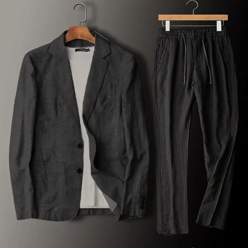 MAISON VALÉRIE | Ensemble lin coton homme