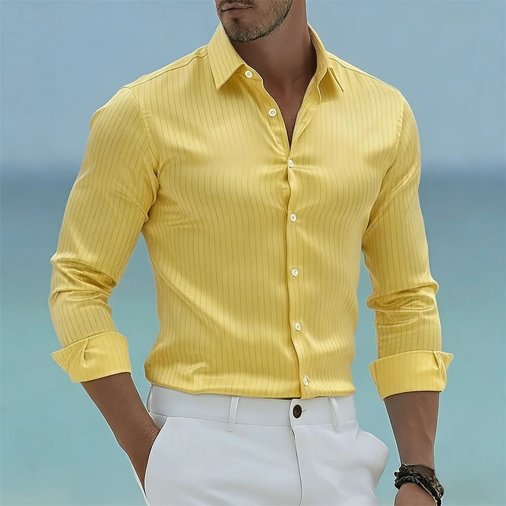 MAISON VALÉRIE | Chemise rayée pour hommes