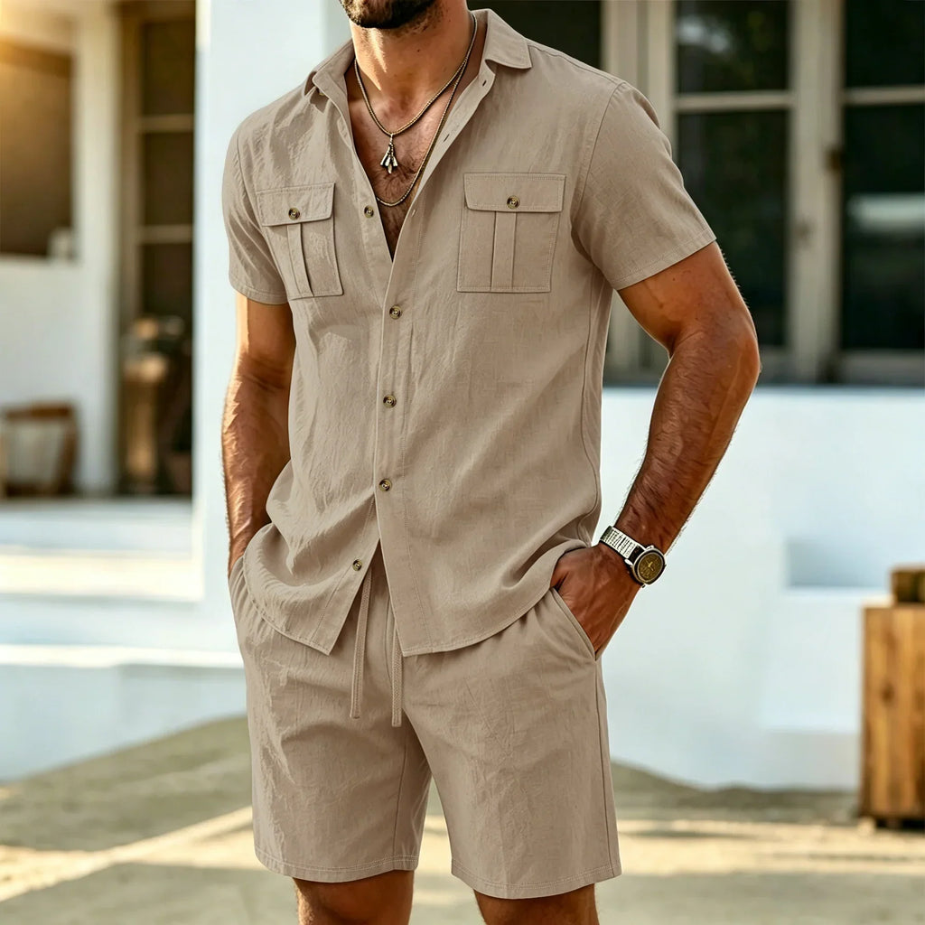 MAISON VALÉRIE | Ensemble d'été en lin pour hommes
