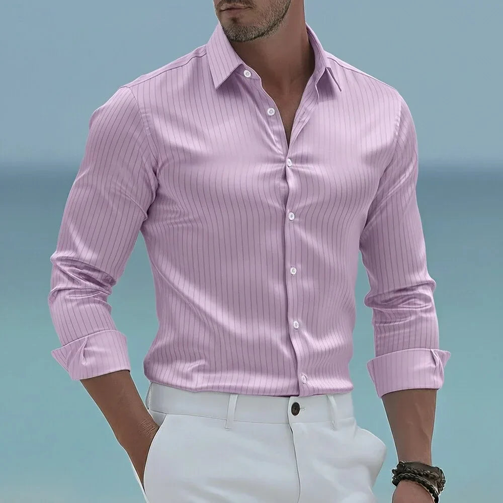 MAISON VALÉRIE | Chemise rayée pour hommes
