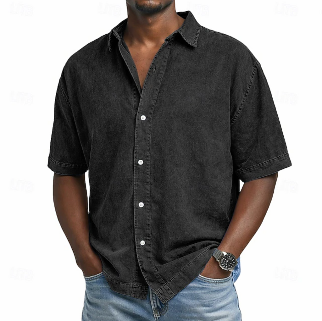 MAISON VALÉRIE | Chemise en coton à effet acide pour hommes
