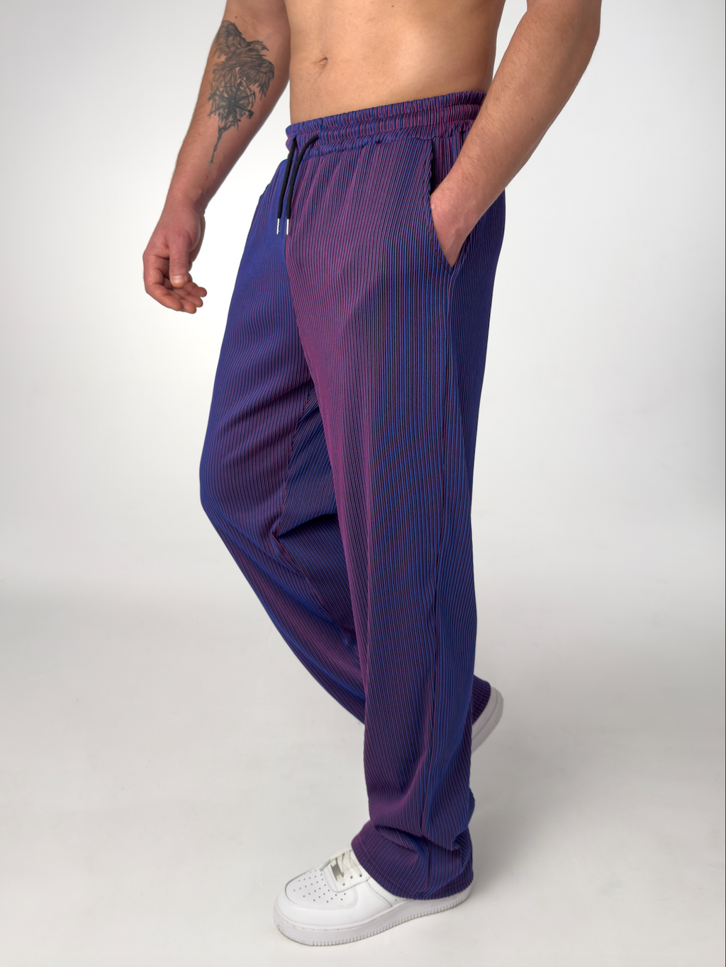 MAISON VALÉRIE | Pantalon droit à rayures pour hommes