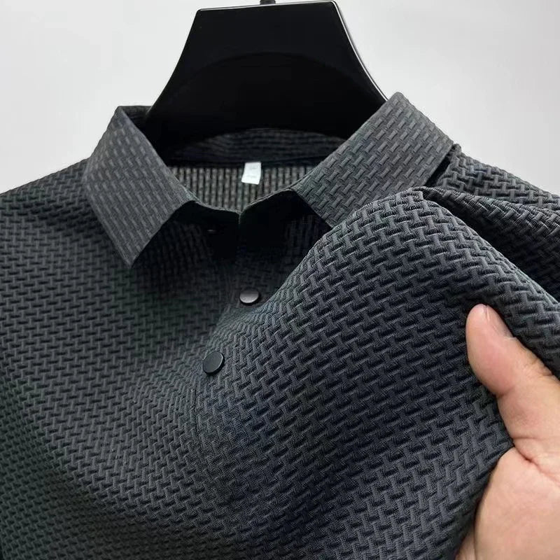 MAISON VALÉRIE | Polo tricoté à manches courtes pour hommes