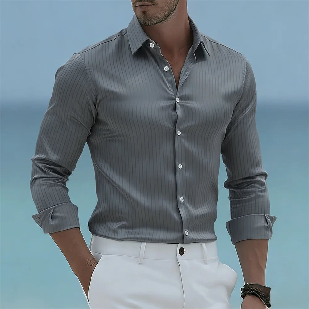 MAISON VALÉRIE | Chemise rayée pour hommes