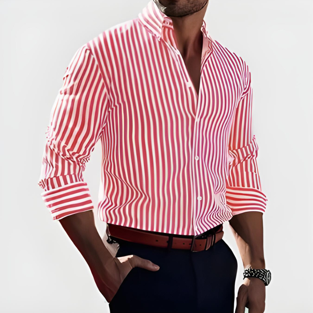MAISON VALÉRIE | Chemise à rayures pour hommes