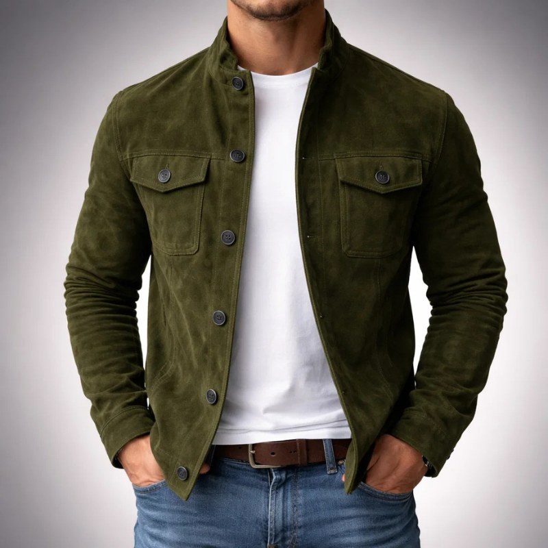 MAISON VALÉRIE | Veste en suédine pour hommes