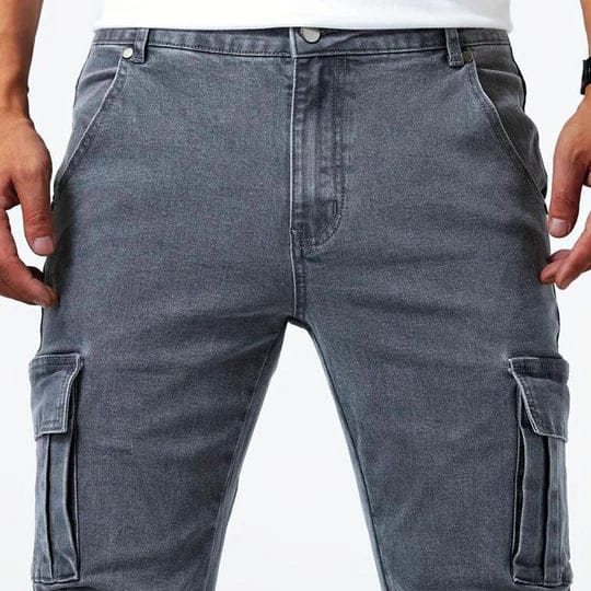 MAISON VALÉRIE | Jeans cargo en denim pour hommes