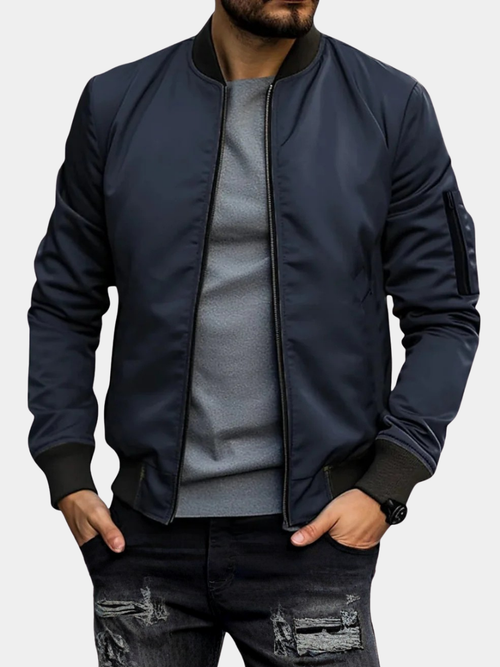 MAISON VALÉRIE | Bomber classique zippé pour homme