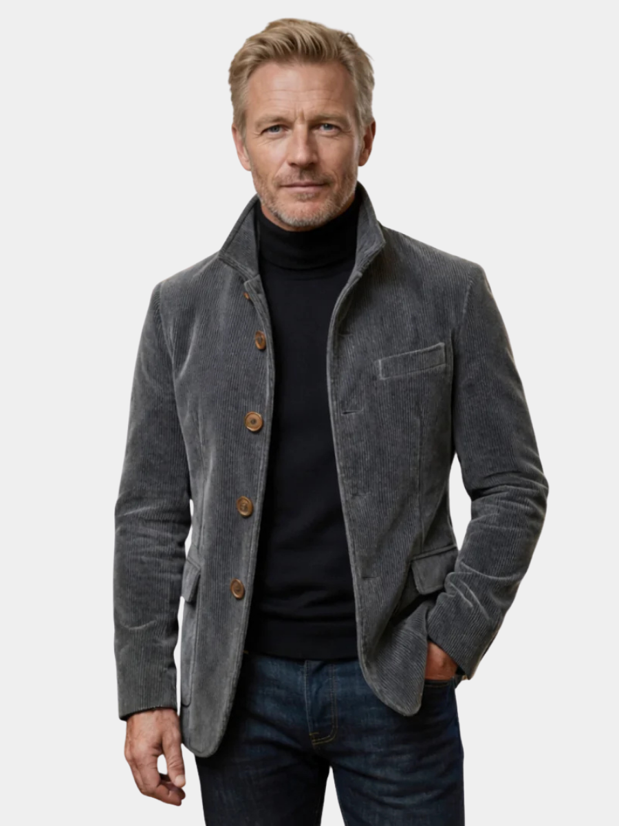MAISON VALÉRIE | Veste classique en velours côtelé pour homme