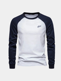 MAISON VALÉRIE | T-shirt classique raglan à manches longues pour hommes