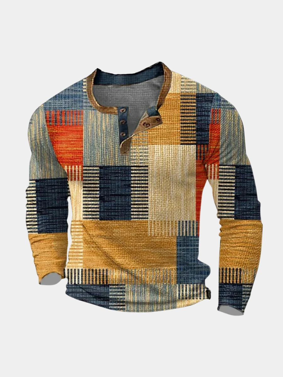 MAISON VALÉRIE | Chemise patchwork colorée pour homme