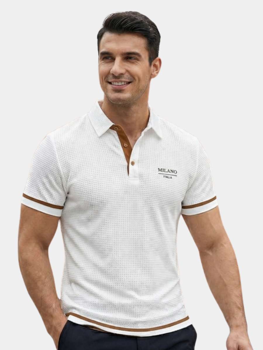 MAISON VALÉRIE | Polo jacquard pour hommes