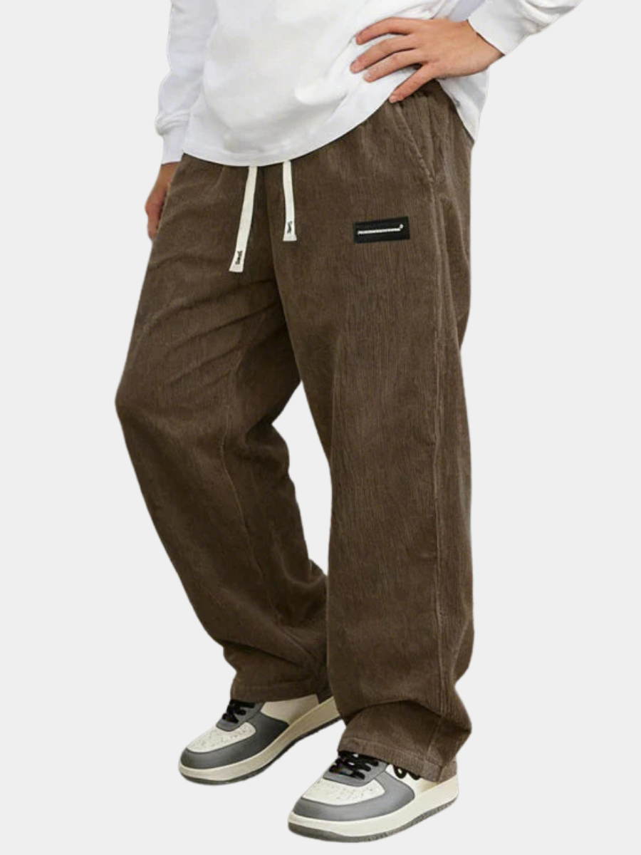 MAISON VALÉRIE | Pantalons en corduroy à taille élastique pour hommes