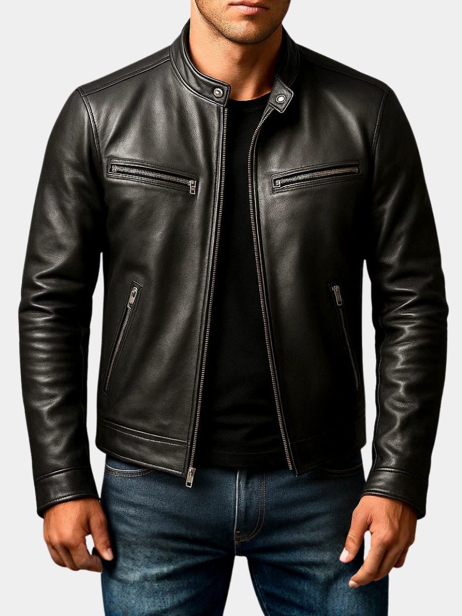 MAISON VALÉRIE | Veste moto minimaliste pour hommes