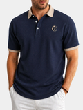 MAISON VALÉRIE | Polo classique à col contrasté pour hommes