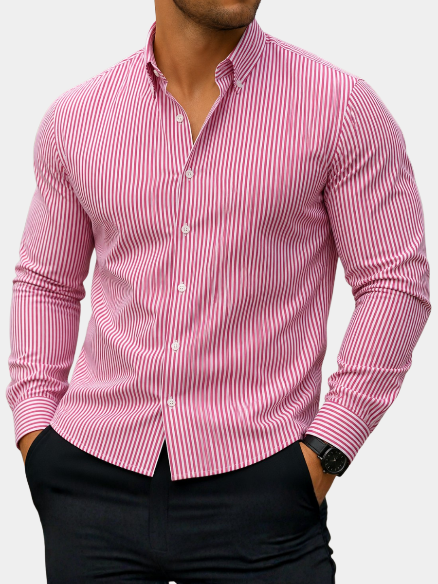 MAISON VALÉRIE | Chemise rayée élégante pour hommes