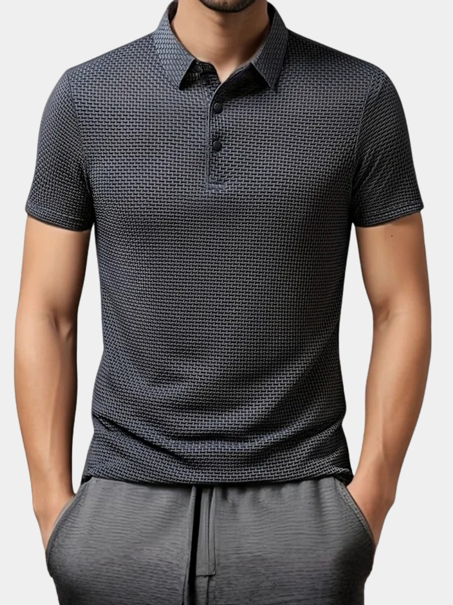MAISON VALÉRIE | Polo tricoté à manches courtes pour hommes