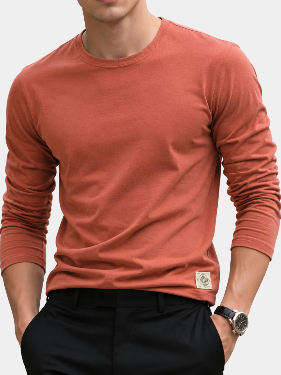 MAISON VALÉRIE | T-shirt élégant à manches longues pour hommes
