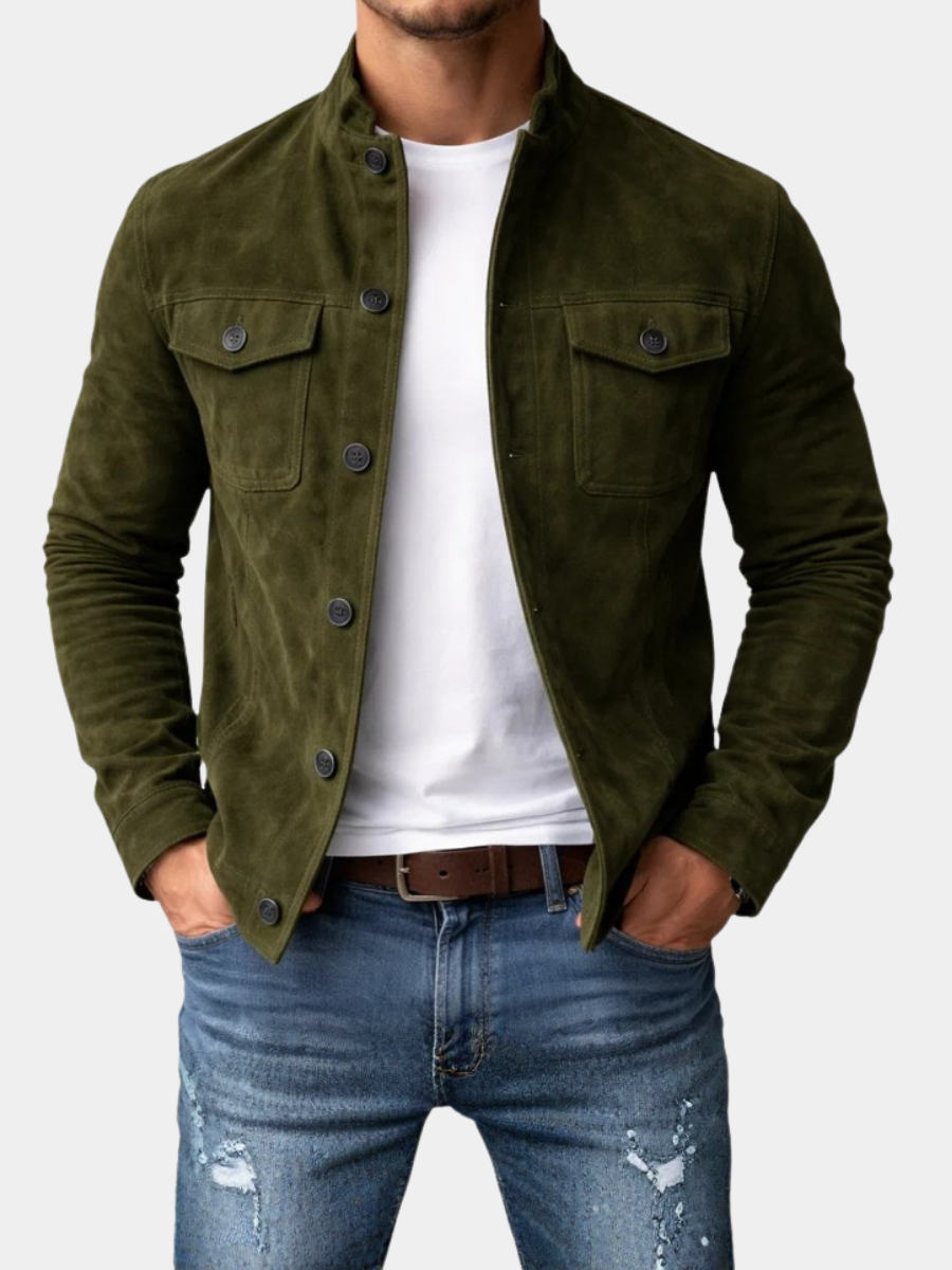 MAISON VALÉRIE | Veste en suédine pour hommes