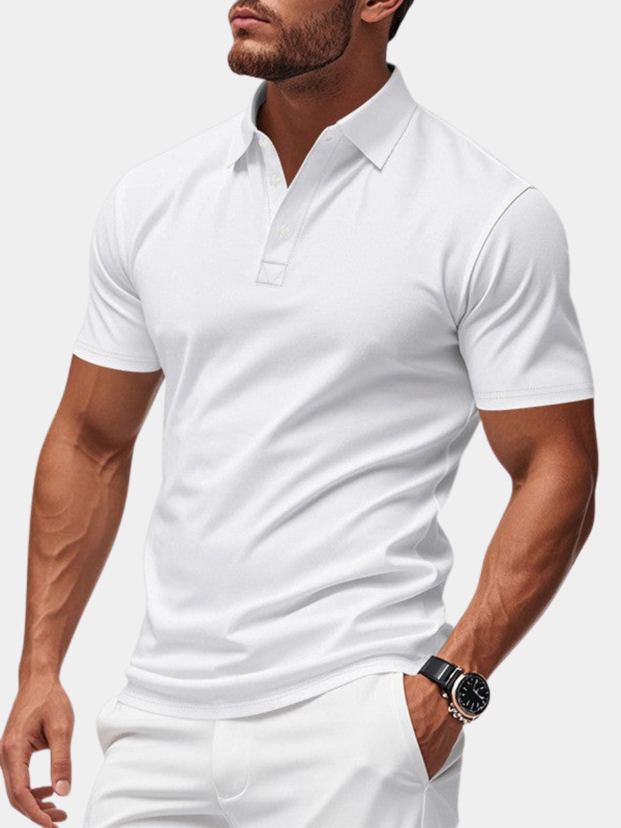 MAISON VALÉRIE | Polo à manches courtes coupe slim pour homme