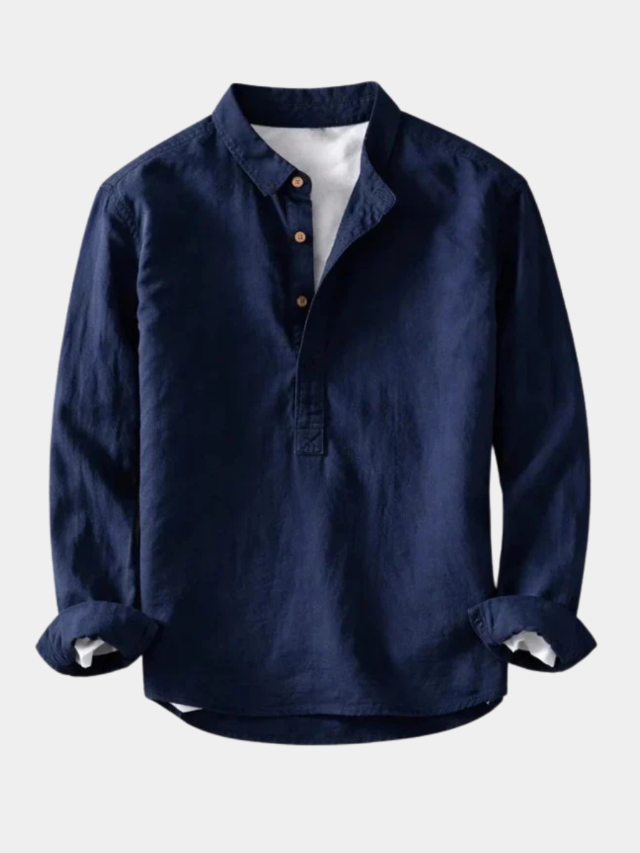 MAISON VALÉRIE | Chemise en coton lin style ancien pour homme