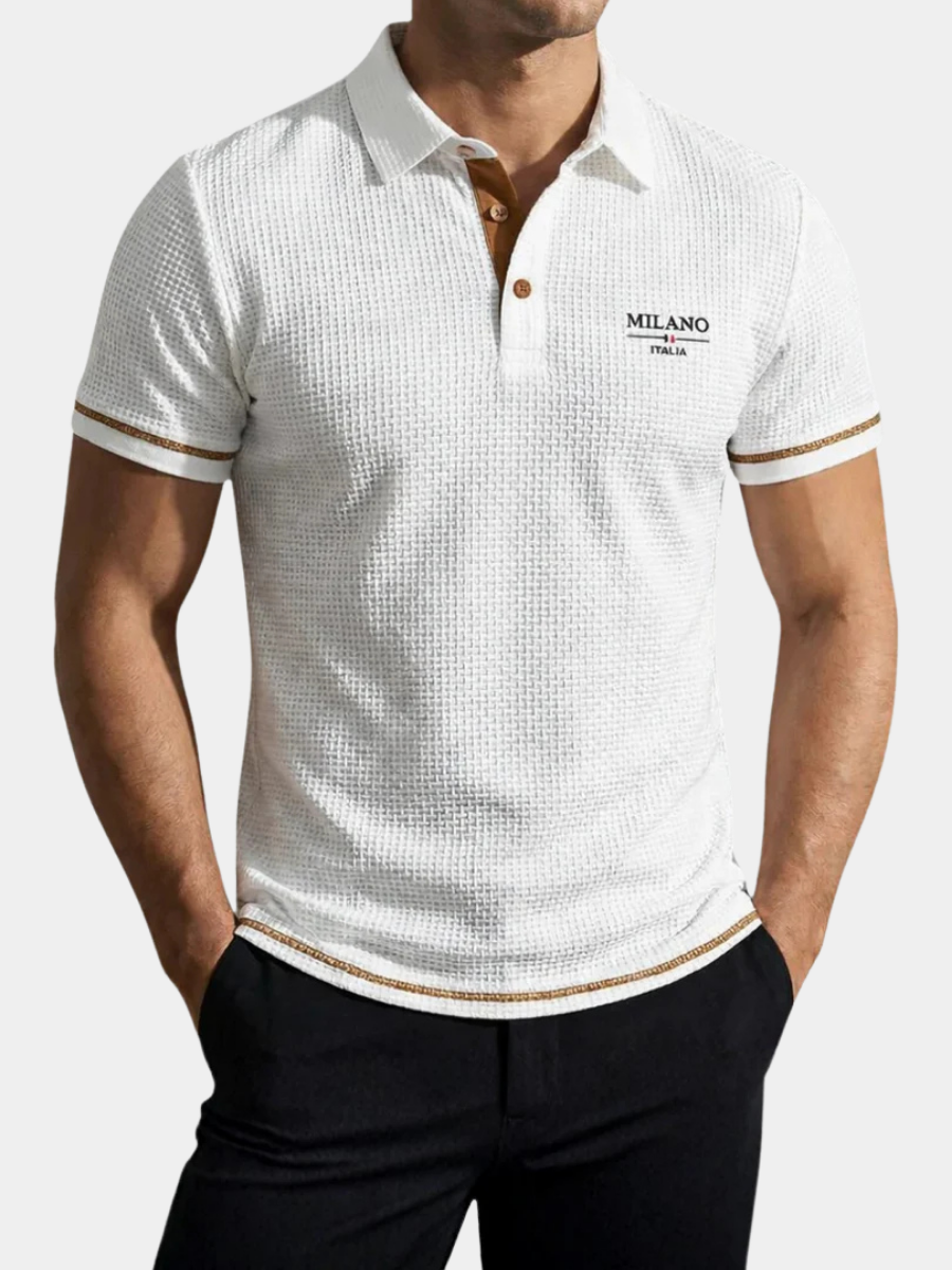MAISON VALÉRIE | Polo texturé élégant pour hommes