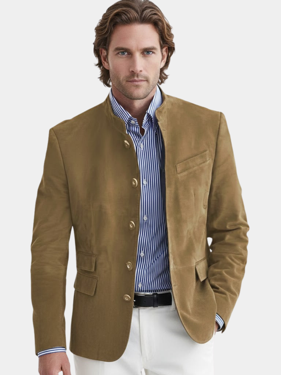 MAISON VALÉRIE | Blazer en suédine pour homme