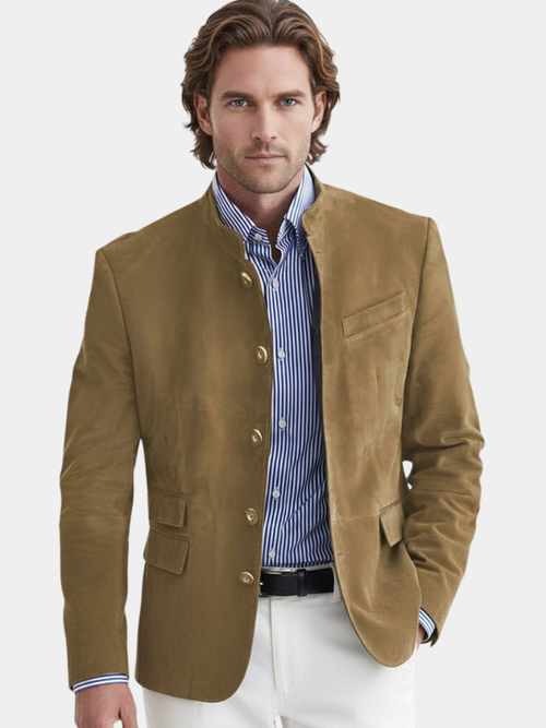 MAISON VALÉRIE | Blazer en suédine pour homme
