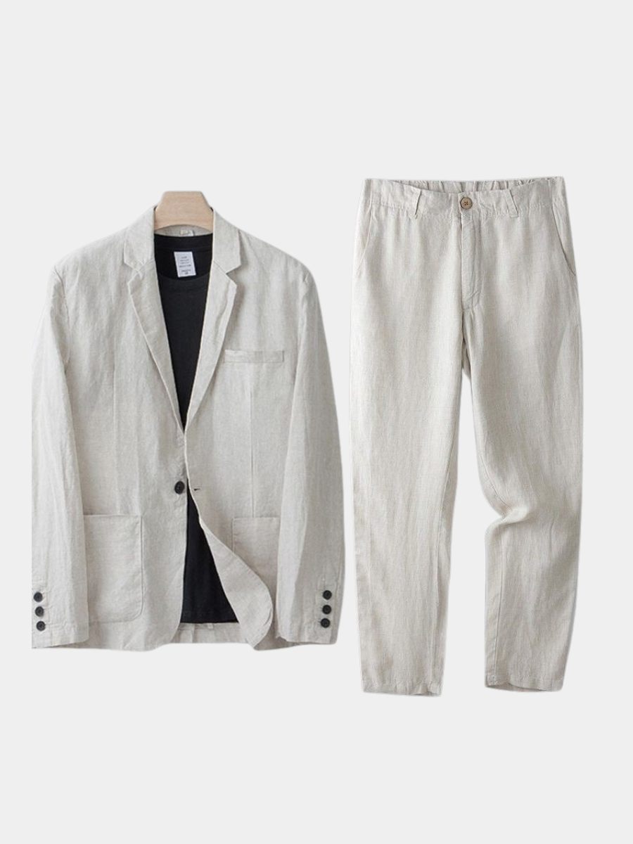 MAISON VALÉRIE | Ensemble costume en lin pour homme