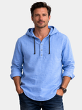 MAISON VALÉRIE | Chemise à capuche en lin pour hommes