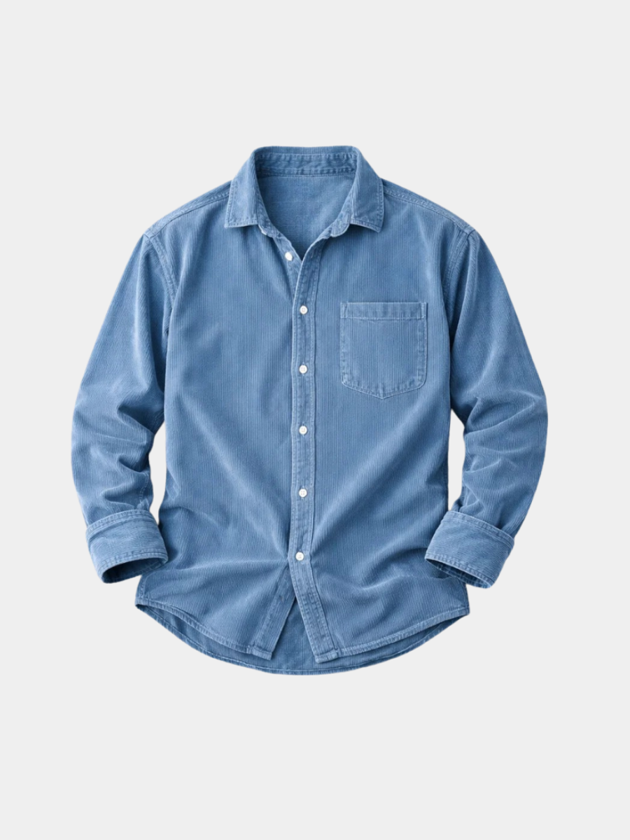 MAISON VALÉRIE | Chemise en velours côtelé de coton pour homme