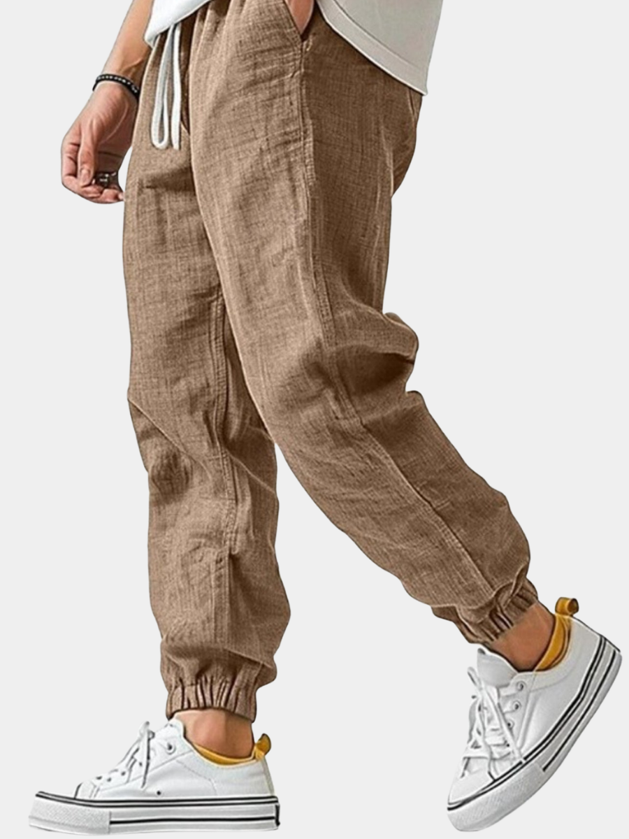 MAISON VALÉRIE | Joggers en lin pour hommes