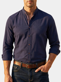 MAISON VALÉRIE | Chemise élégante col mao pour homme