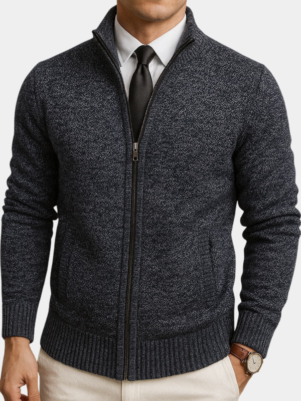 Cardigan en laine sur mesure pour homme — Maison Valérie
