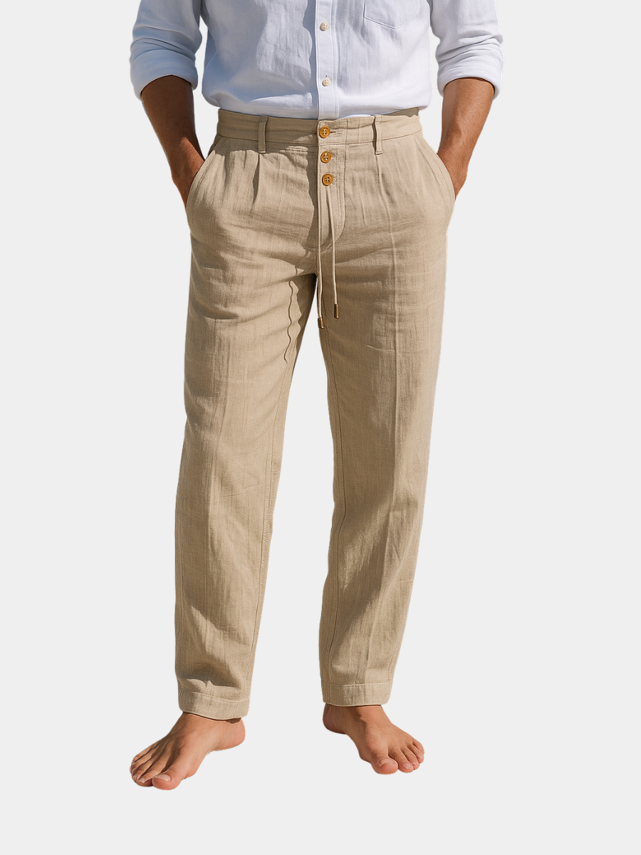 MAISON VALÉRIE | Pantalon d’été en lin pour homme
